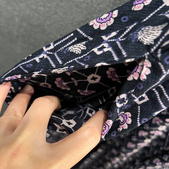 Destination 365 Printed Short-Sleeve Midi Dress with Smo Black Abstract XLP - Picture 11 of 15